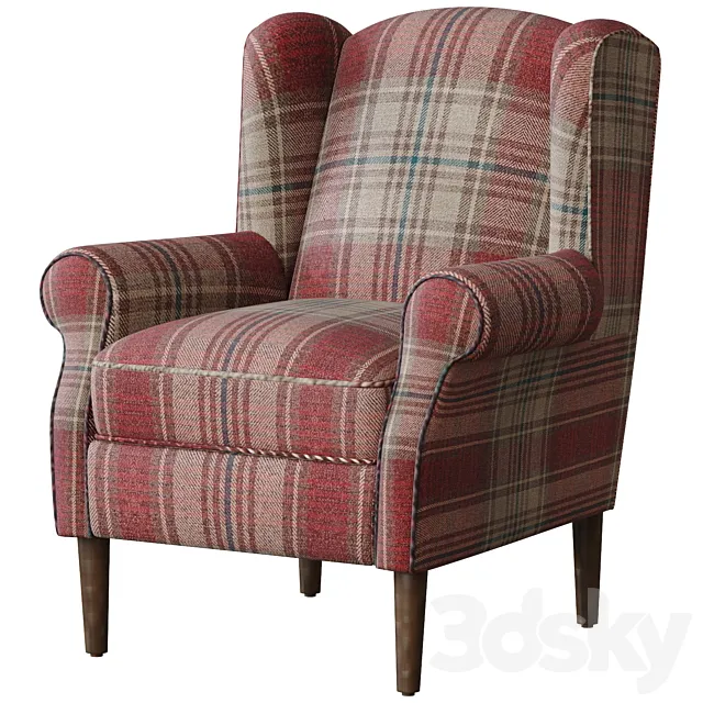 Next | Sherlock II Armchair With Light Legs 3D Model