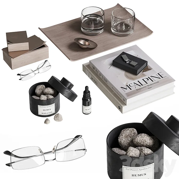 NG6 Decorative Set 3D Model Free