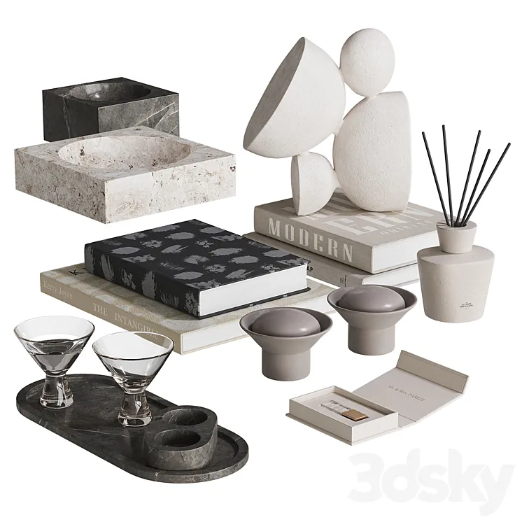 NG7 Decorative Set 3D Model Free