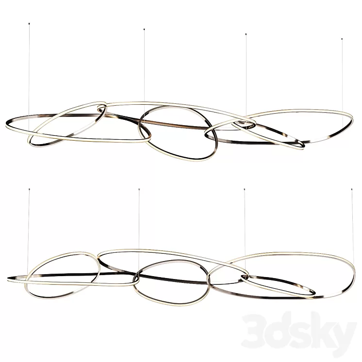 Niamh Barry Unfolded Suspended Light Sculpture 3D Model Free