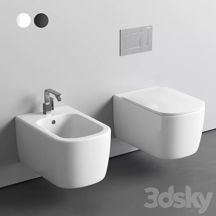 Nic Semplice wall hung WC 3D Model Free