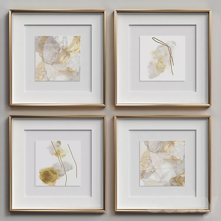 Nice Picture Frames Set 101 3D Model