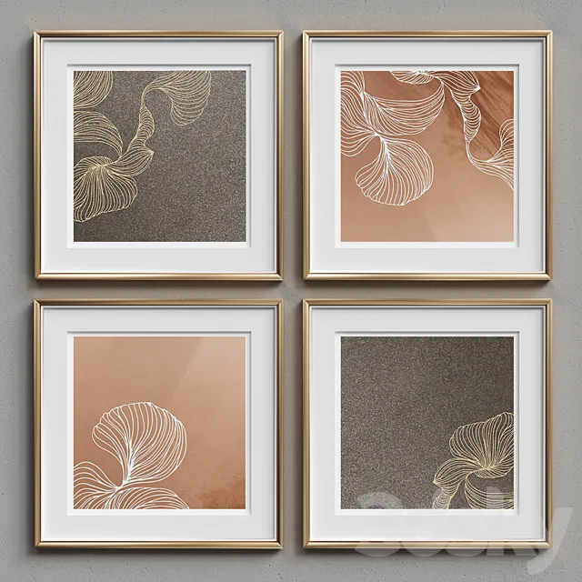 Nice Picture Frames Set 110 3DModel