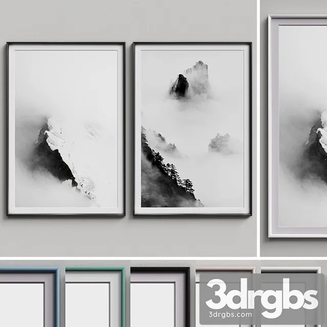Nice Picture Frames Set 151 1 3D Model Download