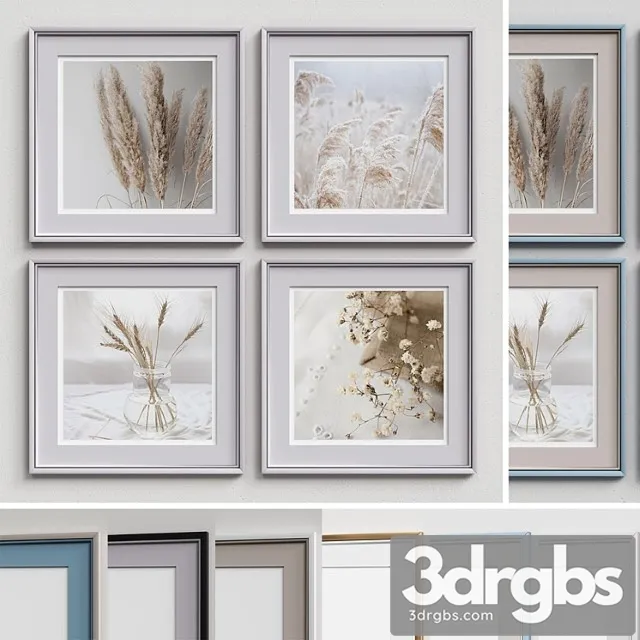 Nice Picture Frames Set 164 3D Model Download