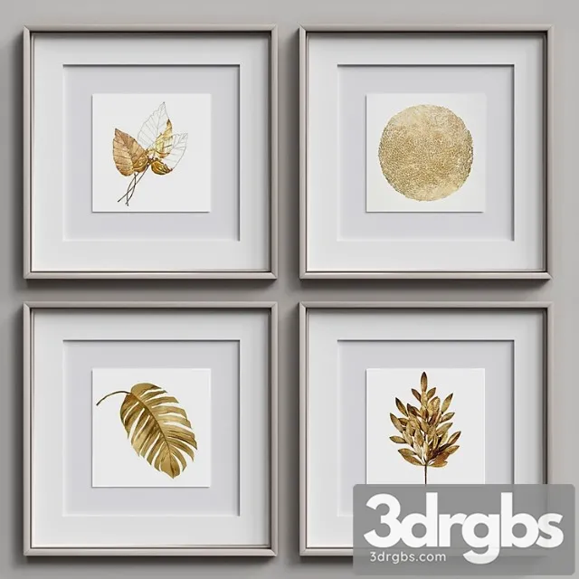 Nice picture frames set 167 3D Model Download
