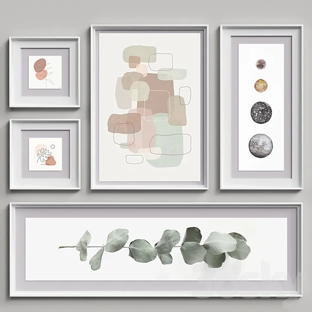 Nice Picture Frames Set 37 3D Model