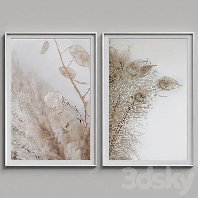 Nice Picture Frames Set 62 3DModel