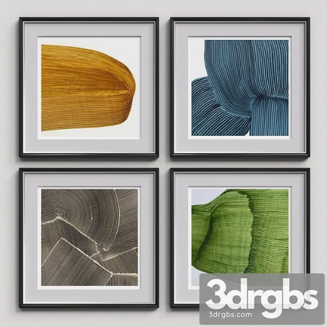 Nice Picture Frames Set 91 3D Model Download