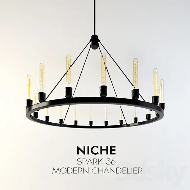 NICHE SPARK 36 MODERN CHANDELIER 3DModel