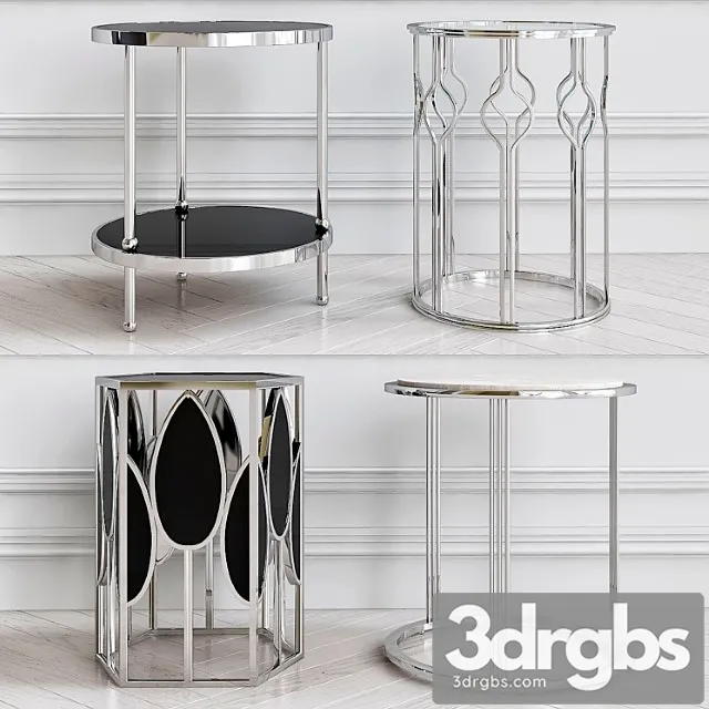Nickel side table 2 3D Model Free