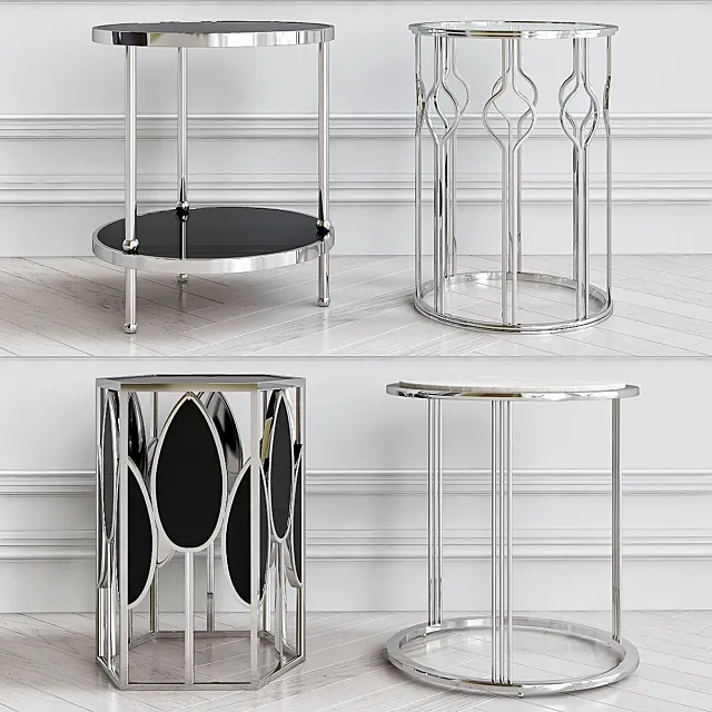 Nickel side table 3D Model