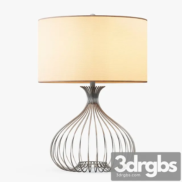 Nickel Wire Table Lamp 3D Model Free