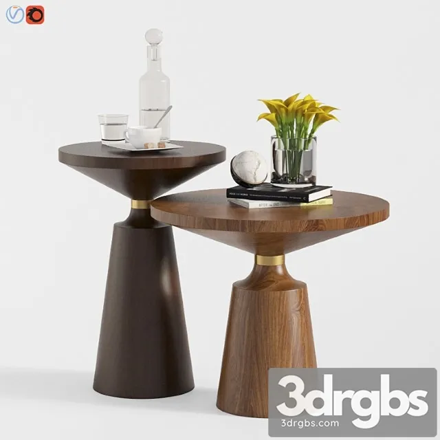 Nicole coffee table set 2 3D Model Free