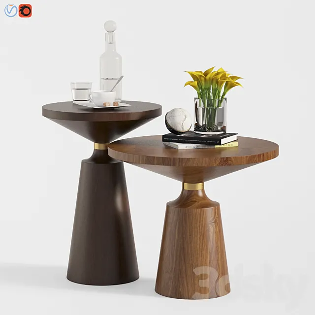 Nicole Coffee Table Set 3D Model