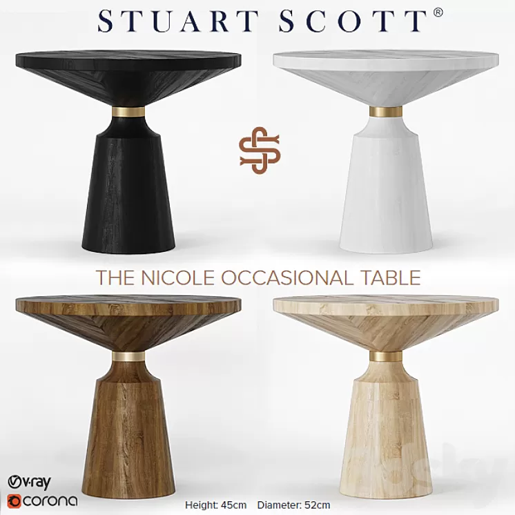 NICOLE OCCASIONAL TABLE 3D Model