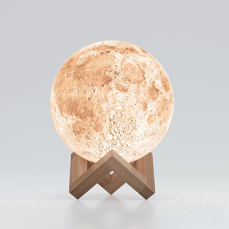 Night moon 3D Model