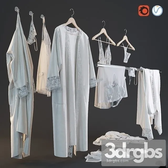 Nightgown Clothes 3D Model Free