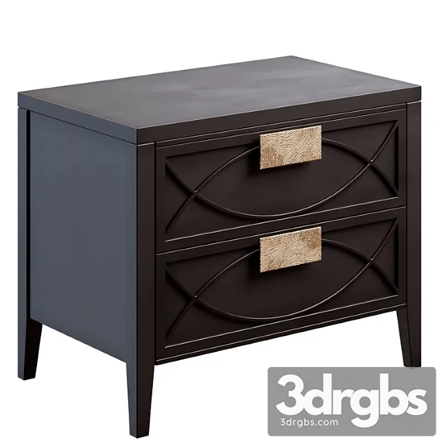 Nightstand Amelie Black Nightstand 3D Model Free