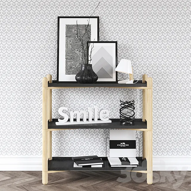 Nightstand Cross Shelf 3DModel