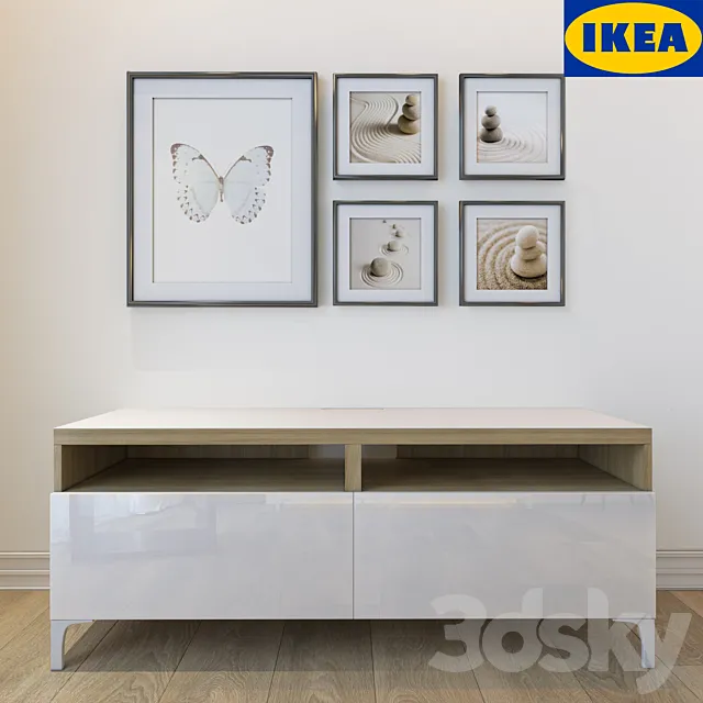 Nightstand IKEA BESTO with pictures 3DModel