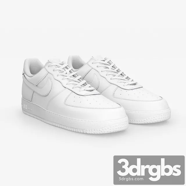 Nike af1 white 3D Model Free