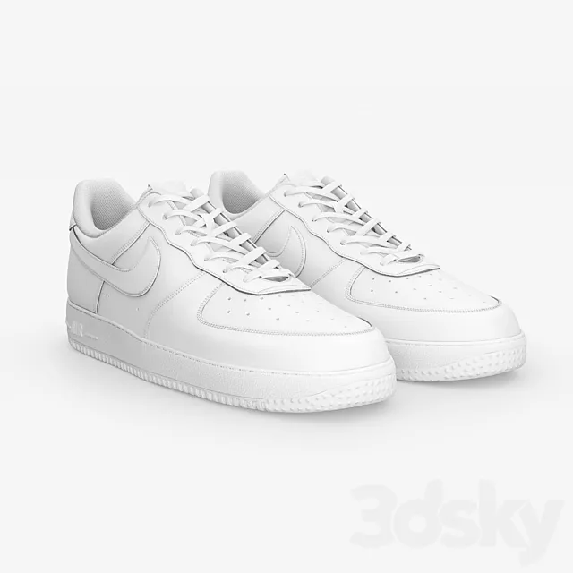 nike af1 white 3D Model