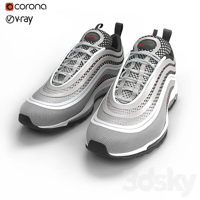 Nike Air Max 97 sneakers 3D Model