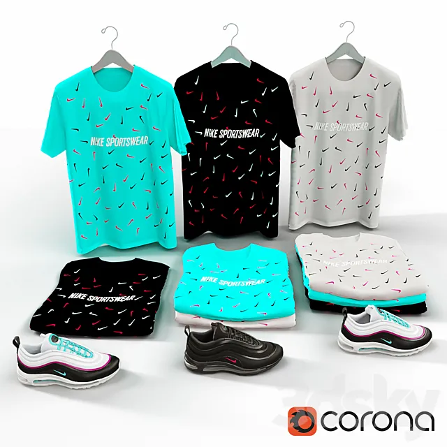 Nike Airmax set 3D Model