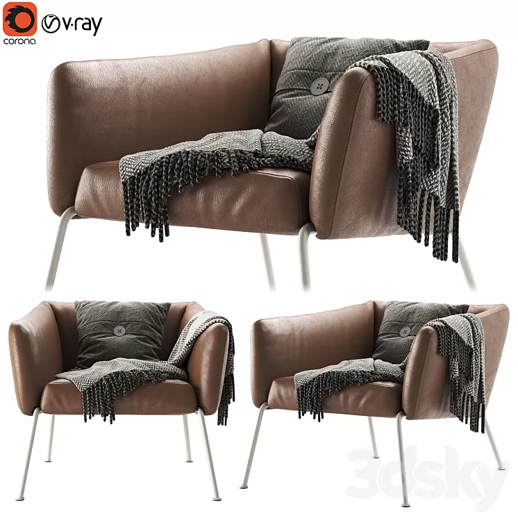 Nikos Low Armchair 3D Model