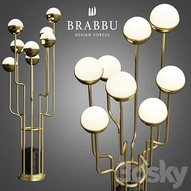 Niku floor lamp brabbu 3D Model