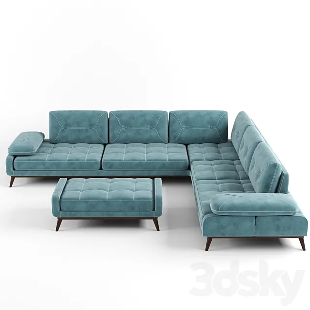Nill's Pralin corner sofa 3D Model