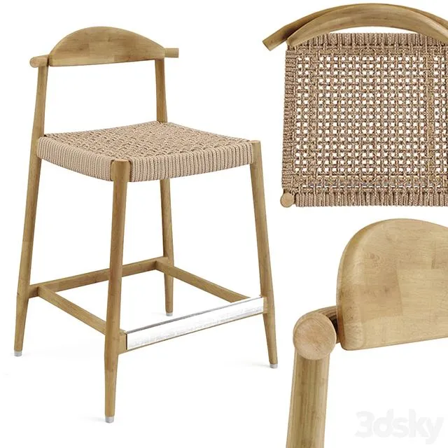 Nina Bar Stool seat62 3D Model