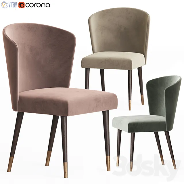 Ninfea Dining Chair Capital collection 3D Model