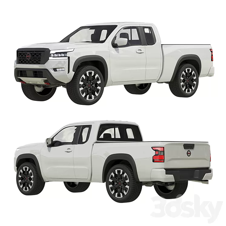 Nissan Frontier King Cab 2022 3D Model Free