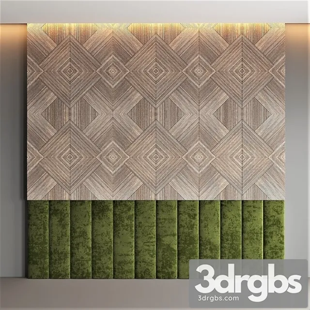 Noa almond olive velvet 3D Model Free