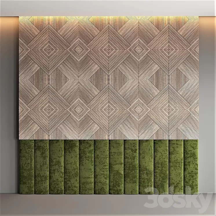 Noa Almond Olive Velvet 3D Model