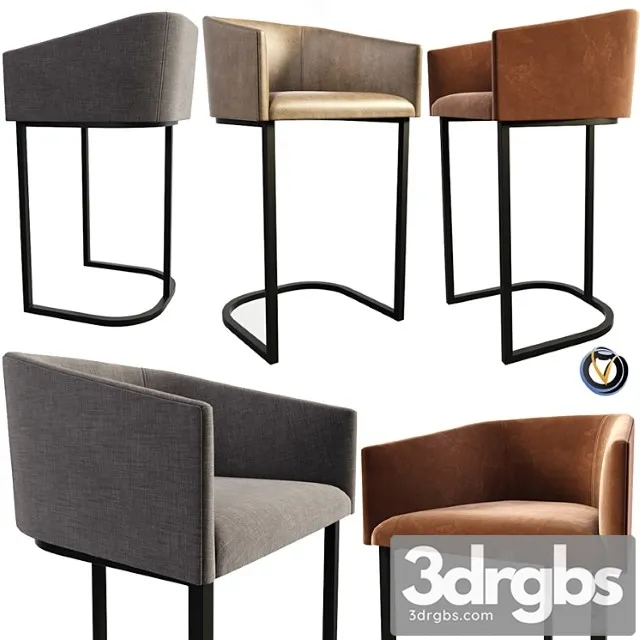 Noble Bar Chair 3D Model Free