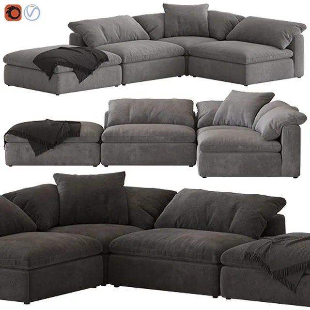 Noble Souls Realm Modular Sofa 3D Model