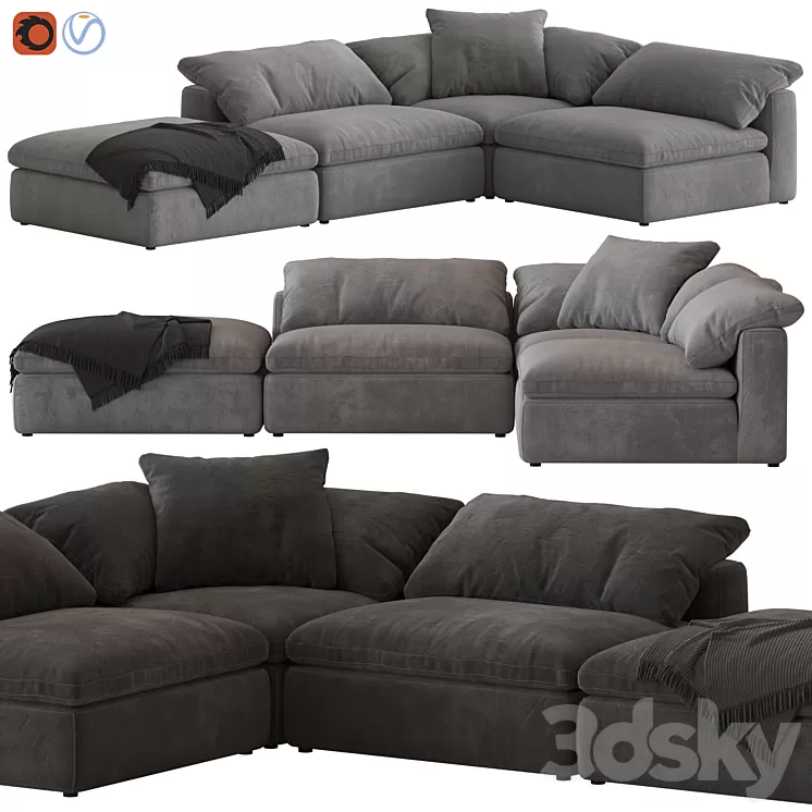 Noble Souls Realm Modular Sofa 3D Model