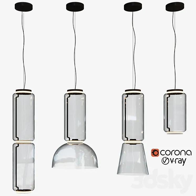 Noctambule flos pendant 3D Model Free Download