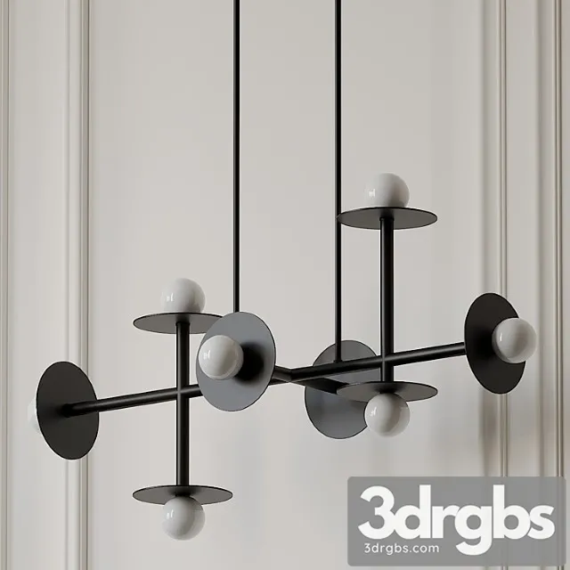 Nodes 8 light linear suspension by kelly wearstler 3D Model Free