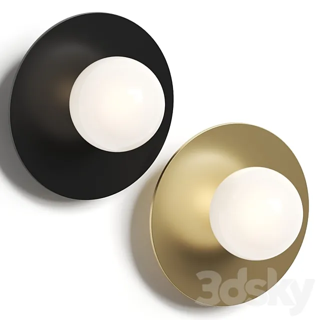 Nodes Large Angled Sconce by Kelly Wearstler Wall Lamp 3D Model