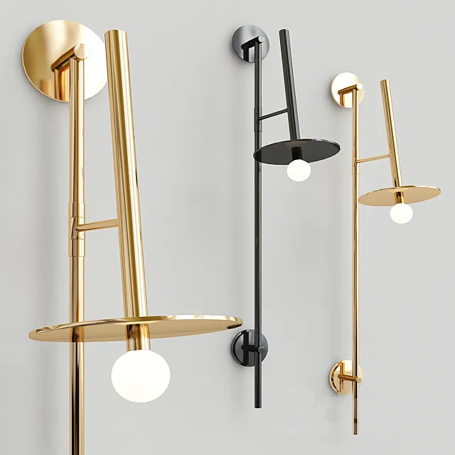 Nodes Large Pivot Wall Sconce 3D Model