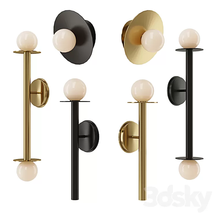 Nodes Sconce by Kelly Wearstler Generation lighting 3D Model