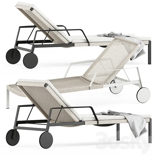 Nodi adjustable lounger by tribu 3D Model