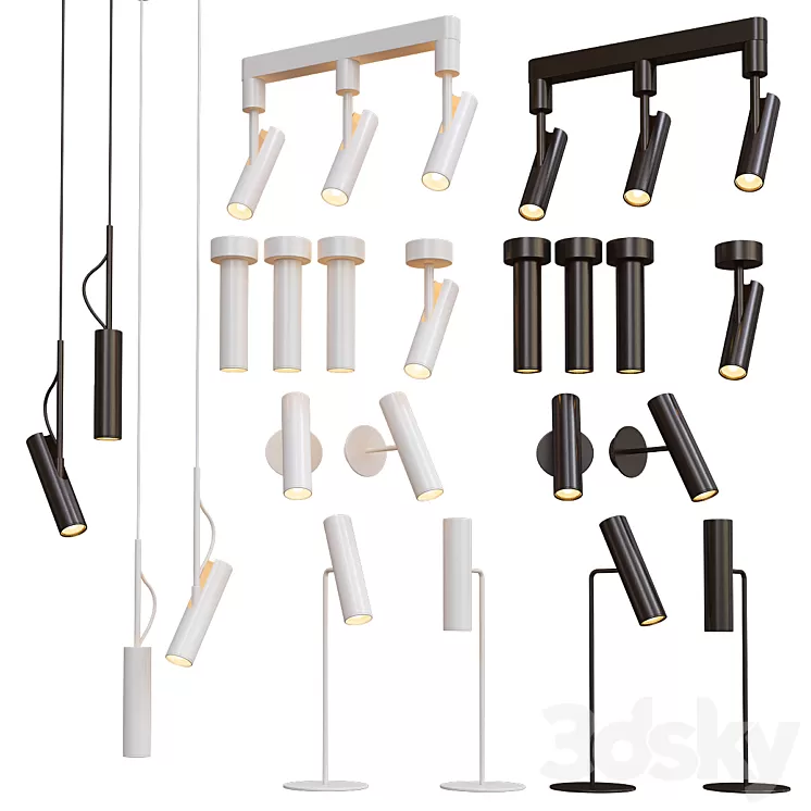 Nodrlux Lamp Collection – 5 Types 3D Model