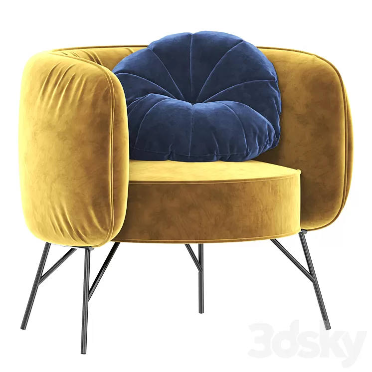 Nojatuoli Charleston Armchair 3D Model Free