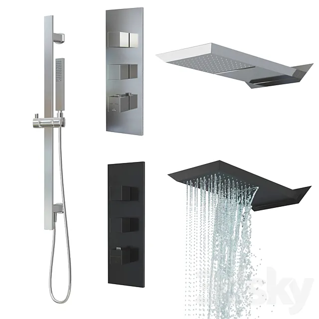 Noken set OXO Showers Taps 3D Model