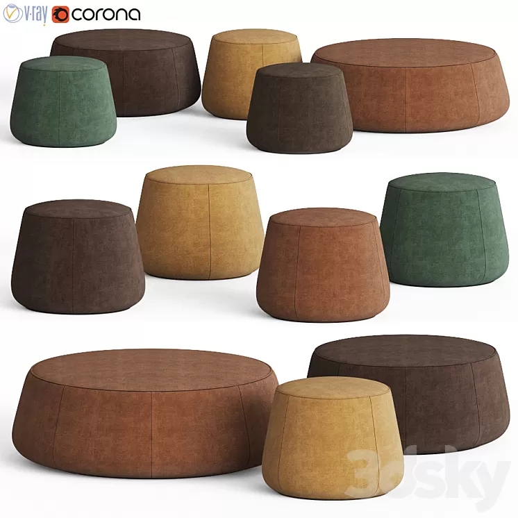 Nomad Poufs Tribu 3D Model